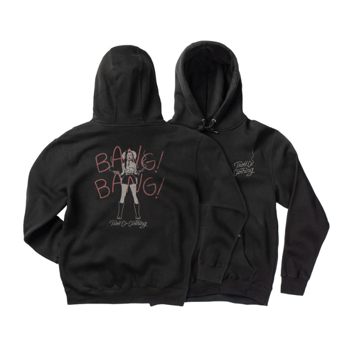 GIRLS HOODY BANG BANG - BLK